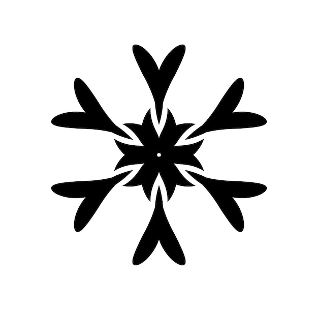 Diseño de mandala vectorial en blanco y negro
