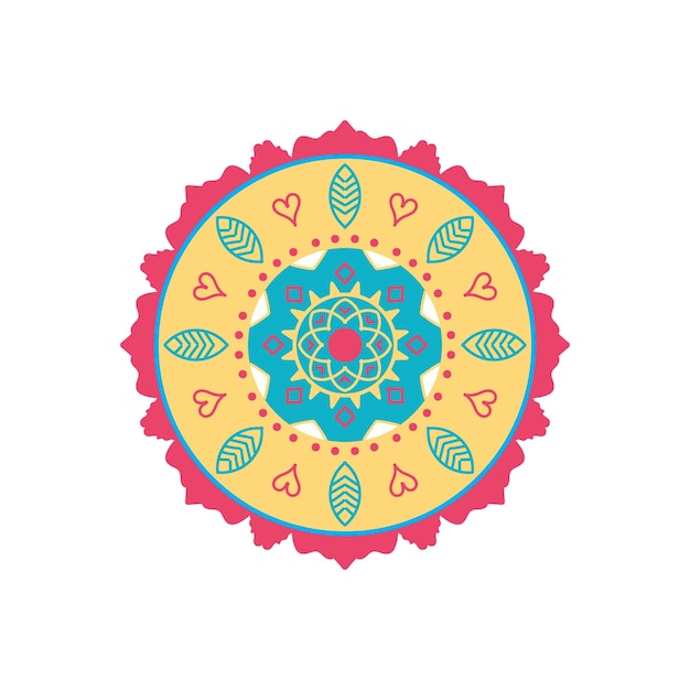 Diseño de mandala vectorial Fondo de mandala colorido Diseño de Mandala con patrón decorativo