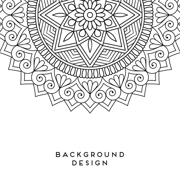 Diseño de mandala vectorial