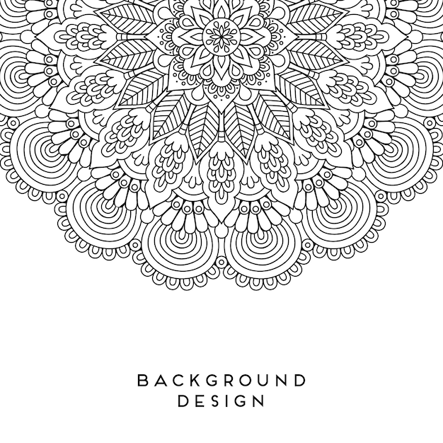 Diseño de mandala vectorial