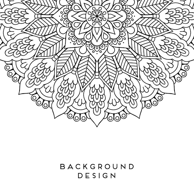 Diseño de mandala vectorial