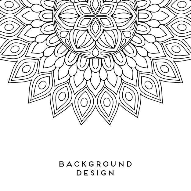 Diseño de mandala vectorial