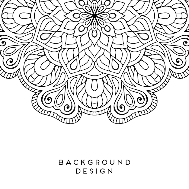 Diseño de mandala vectorial