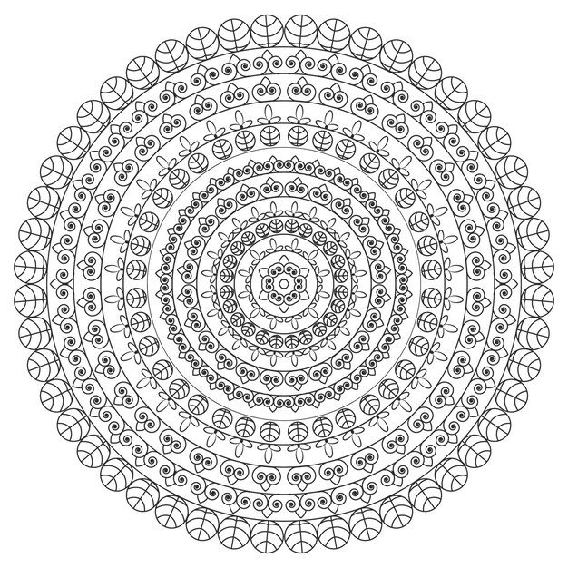diseño de mandala vectorial