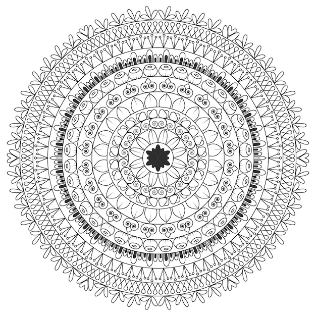 diseño de mandala vectorial