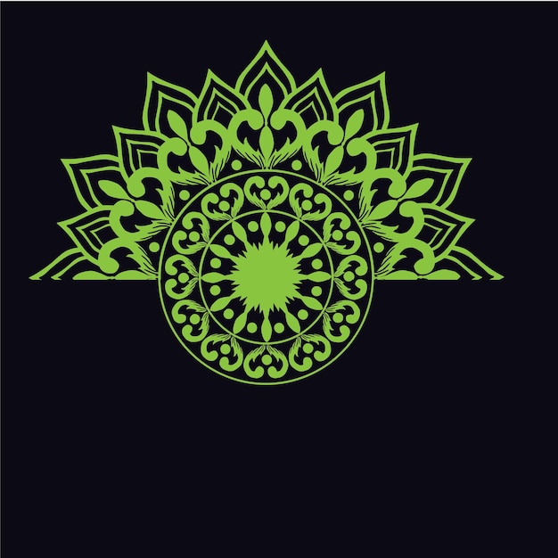 Diseño de mandala verde