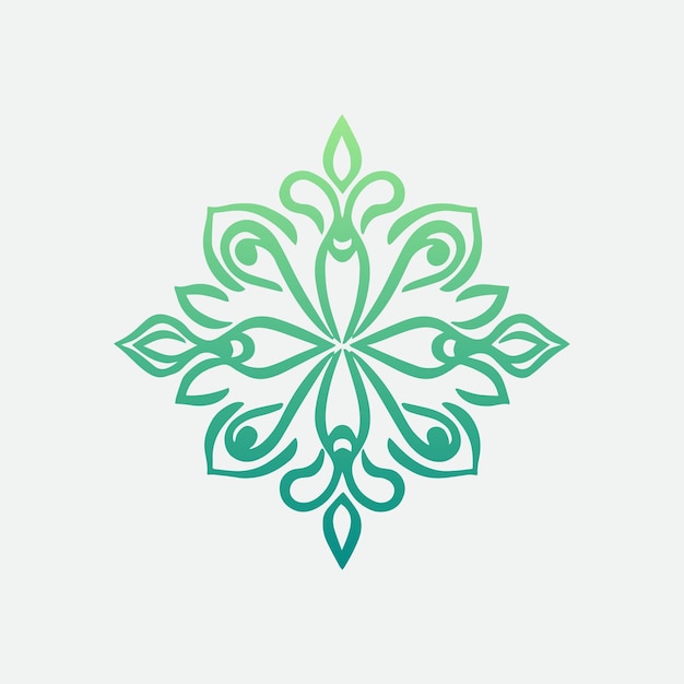 Diseño de mandala verde