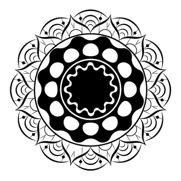 Diseño de mandalas abstractas en flor