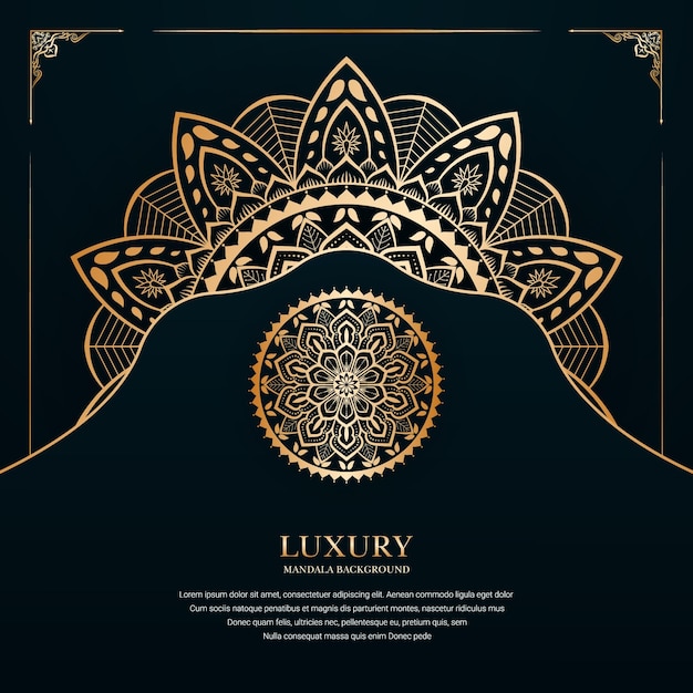 Diseño de mandalas decorativos ornamentales de lujo con un fondo