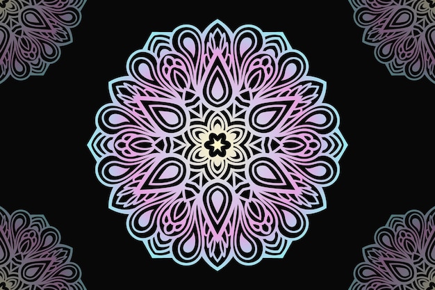 Diseño de mandalas. Diseño de patrón de encaje redondo.