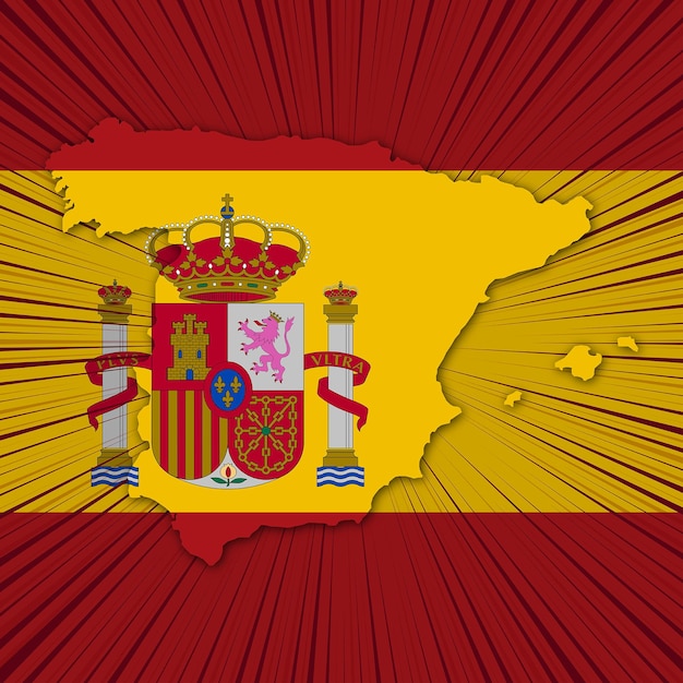 Diseño de mapa del día nacional de España