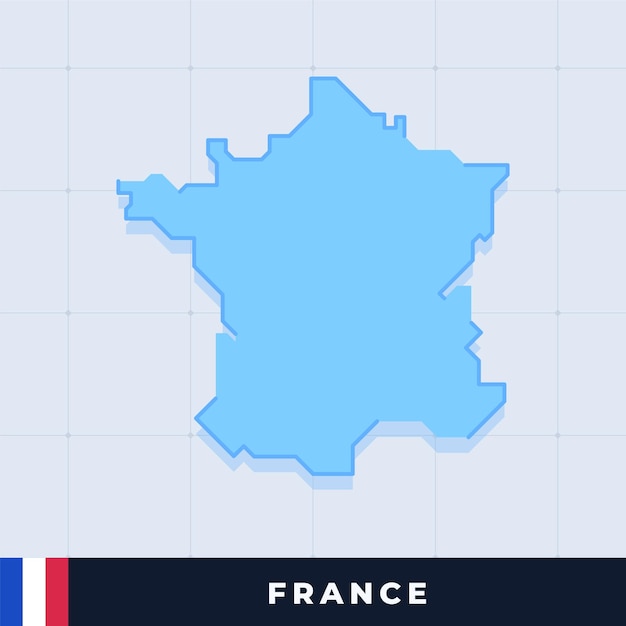 Diseño de mapa moderno de Francia