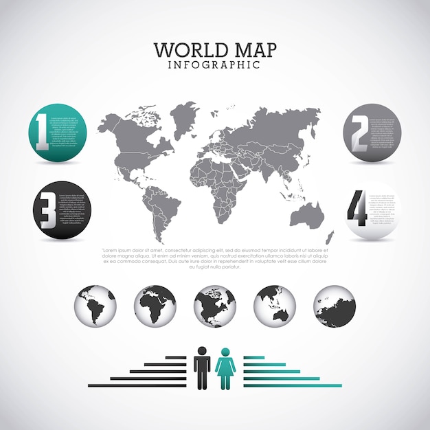diseño de mapa mundial