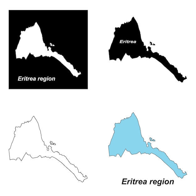 Diseño del mapa de la región de Eritrea