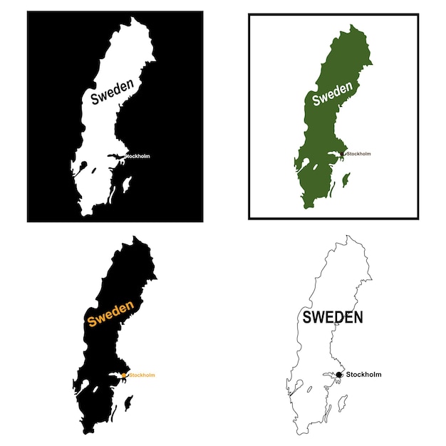 Diseño del mapa de Suecia