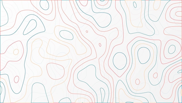 Diseño de mapa topográfico colorido abstracto