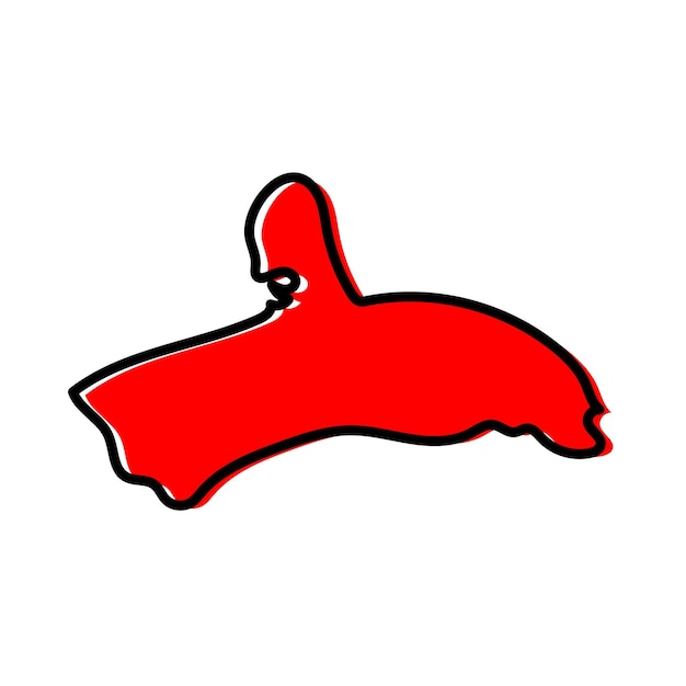Diseño del mapa vectorial del estado del halcón de Venezuela