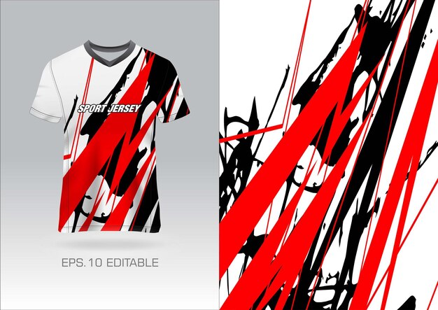 diseño de maqueta de camiseta sport grunge para fondo de juego de fútbol de ciclismo de carreras de jersey de equipo extremo