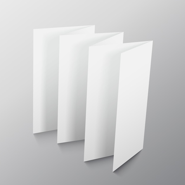 Vector diseño de maqueta de presentación de papel plegable