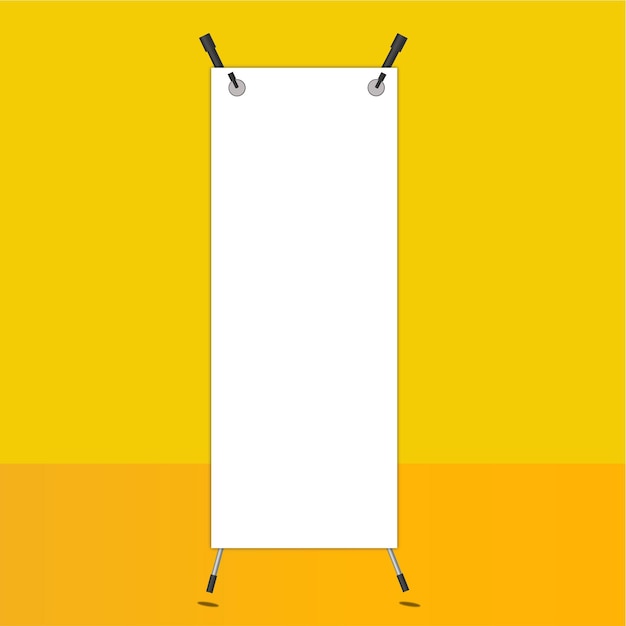Diseño de maqueta de vector de banner enrollable