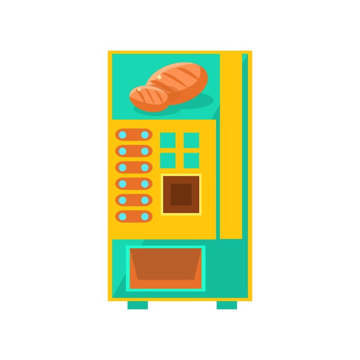 Vector diseño de máquinas expendedoras de pan