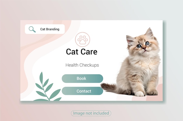 Diseño de la marca de cuidado de gatos