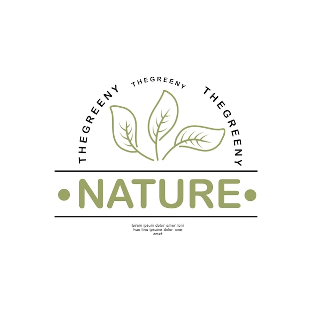 Vector diseño de marca de ecología natural para ecología diseño de marca de logotipo de empresa de naturaleza