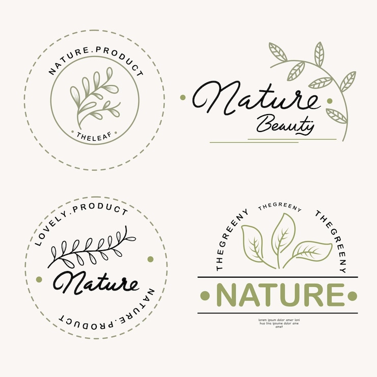 Vector diseño de marca de ecología natural para ecología diseño de marca de logotipo de empresa de naturaleza