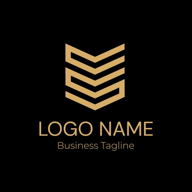 Diseño de la marca de la empresa de logotipo de oro