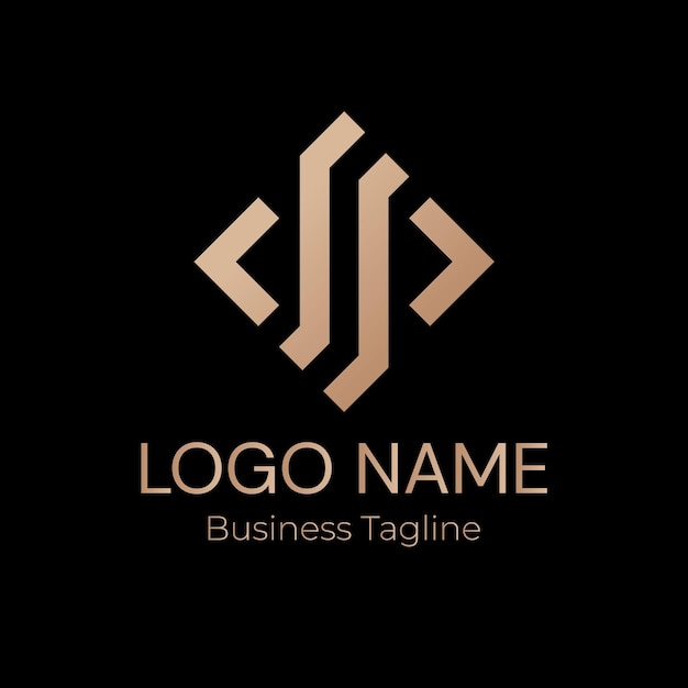 Diseño de la marca de la empresa de logotipo de oro