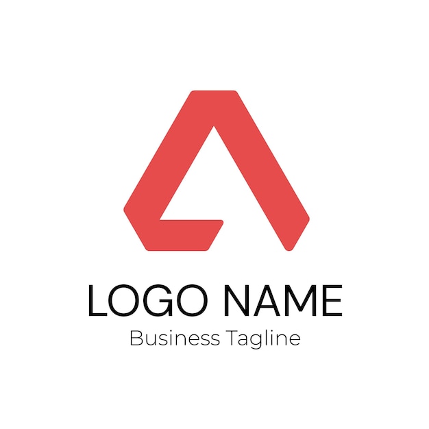 Diseño de la marca de la empresa de logotipo rojo