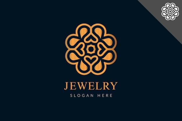 Diseño de marca de logotipo de joyería.