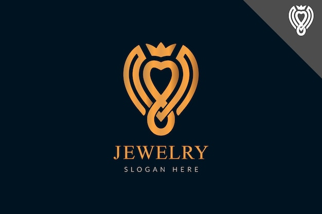 Vector diseño de marca de logotipo de joyería.