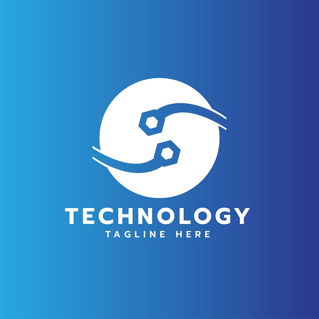 Diseño de marca de logotipo tecnológico, marca de icono minimalista creativa y moderna