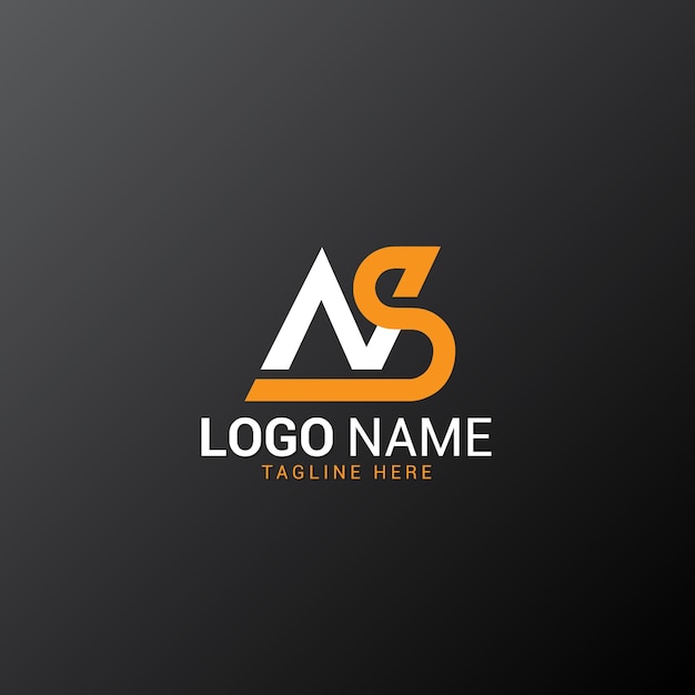 Diseño de marca moderno y único del concepto vectorial del icono de la letra NS