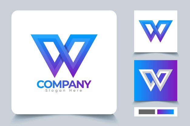 Diseño de marca de plantilla de logotipo de letra moderna premium, color degradado y concepto creativo.