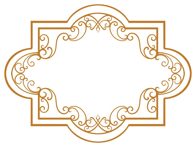 diseño de marco de adorno clásico simple grabado vector de color editable