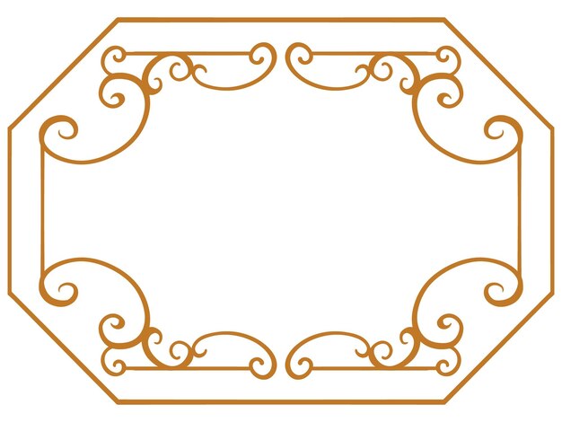 diseño de marco de adorno clásico simple grabado vector de color editable