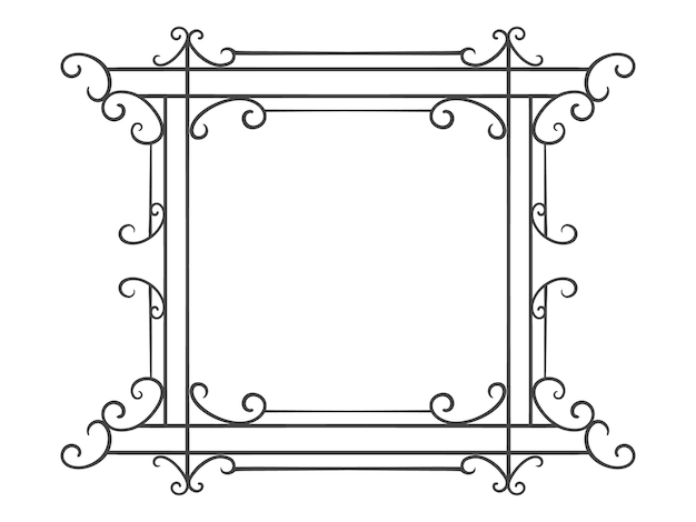 diseño de marco de adorno clásico simple grabado vector de color editable