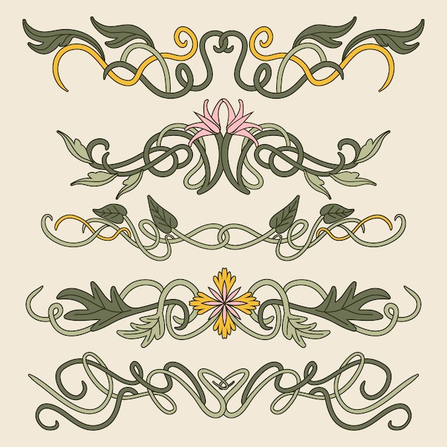 Diseño de marco Art Nouveau