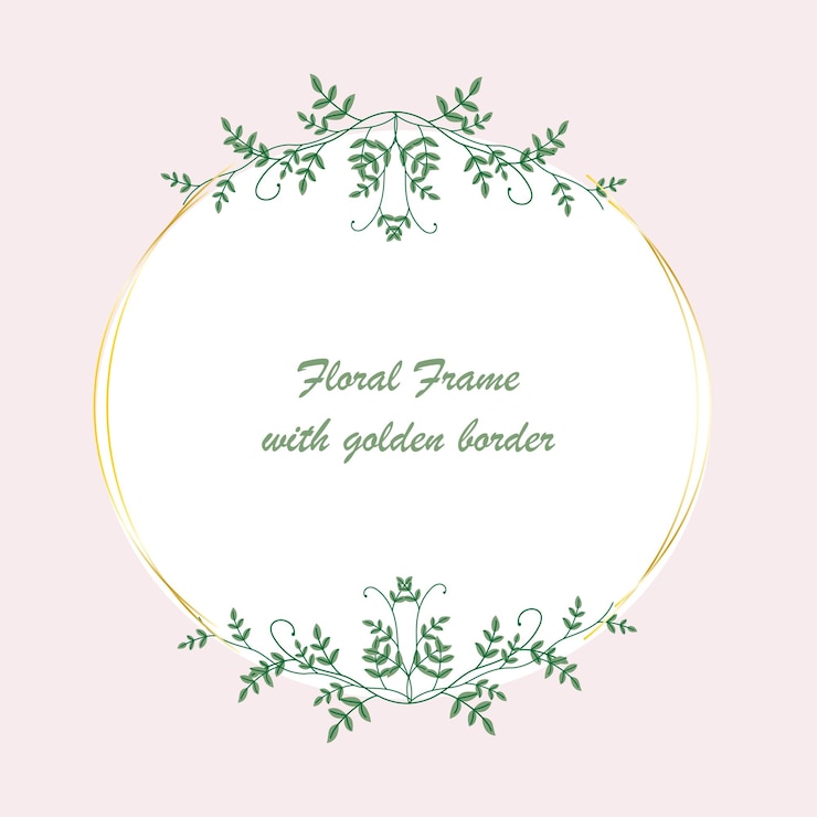Diseño de marco floral dibujado a mano