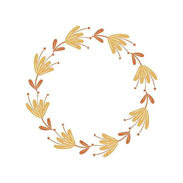 Diseño de marco floral. Ilustración vectorial.