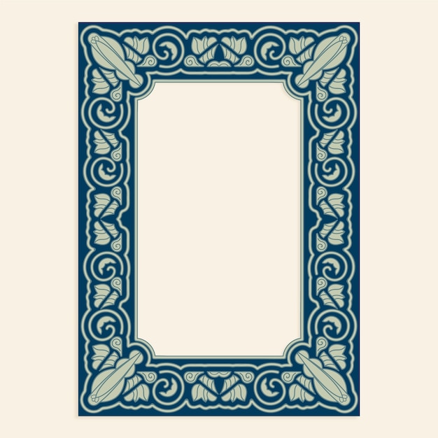 Diseño de marco gótico dibujado a mano