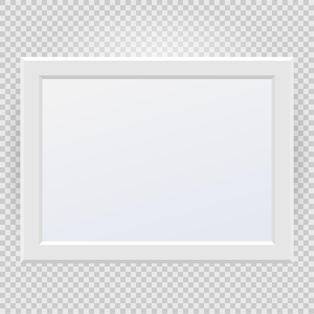 Diseño de marco de imagen cuadrado de conjunto de presentación con sombra sobre fondo transparente Soporte de pancarta de tablero 3D en una mesa en blanco limpia y aislada