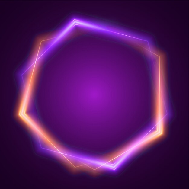 Diseño de marco de luz brillante. Diseño de neón.