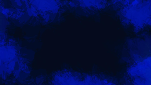 Diseño de marco de textura de acuarela Grunge azul oscuro abstracto