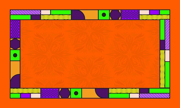 Diseño Marco Vector Plano nostálgico de los años 90 pancartas horizontales creativas