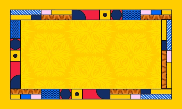 Diseño Marco Vector Plano nostálgico de los años 90 pancartas horizontales creativas