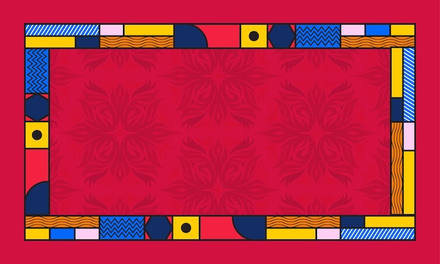 Diseño Marco Vector Plano nostálgico de los años 90 pancartas horizontales creativas