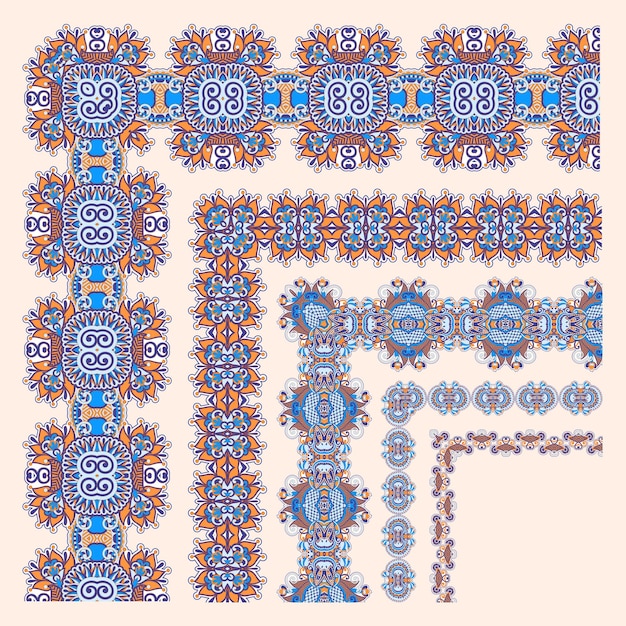 Diseño de marco vintage floral. Todos los componentes son fáciles de editar.